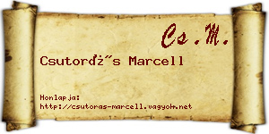 Csutorás Marcell névjegykártya